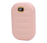 Dilwe - Calentador de manos recargable, material ABS con pantalla LED de 4 niveles de calor, perfecto para uso al aire y en la oficina (rosa claro)