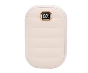 Dilwe - Calentador de manos recargable, material ABS con pantalla LED de 4 niveles de calor, perfecto para uso al aire y en la oficina (White)