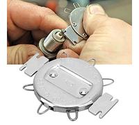 Dilwe Calibre de La Bujía La Herramienta de Brecha de Bujía de La de La Medidoras 0.64 a 1.14 Mm 0.025 a .045 Pulgadas con Aluminio para La de Motocicleta que Mide el Ajuste (SILVER)