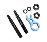 Dilwe Cámaras de Aire para Bicicleta con Extensor de Válvula Francesa | Compatible con Bicicletas con Válvula Presta, Varilla de Extensión Portátil, Aluminio Anodizado Resistente a la Corrosión,