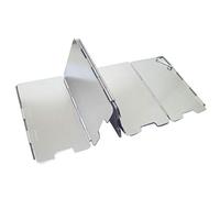 Dilwe Camping Stove Windscreen, 9 Panel Foldable Aluminum Alloy | Reducción de la pérdida de calor Control de llama estable, cocina de picnic para mochileros, bolsa de transporte protectora