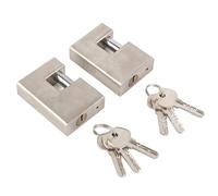 Dilwe Candado Resistente, Cerradura Monobloque de Cobre con 6 Llaves, Protector de Garaje Impermeable para Puertas y Unidades de Almacenamiento