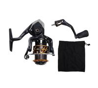 Dilwe Carrete Giratorio, Carrete de Pesca Liviano con Brazo Basculante de Fibra de Carbono con Equipo de Alta Velocidad Completamente Cerrado Relación 5.2: 1 Arrastre de 4 Kg, para