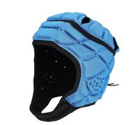 Dilwe Casco de Casco de Rugby Acolchado de Bandera Blanda, Protector de Cabeza Ajustable de Esponja de Eva para Niños Jóvenes Adultos Deportes de Fútbol (M)