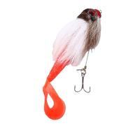 Dilwe Cebo de Pesca de Silicona, Señuelo de Pesca Estable y Resistente, Diseño de Pelo en Alta Mar, Cebo Realista para Agua Salada, Lubina, Trucha, Salmón (White)