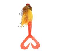 Dilwe Cebo de Pesca de Silicona, Señuelo de Pesca Estable y Resistente, Diseño de Pelo en Alta Mar, Cebo Realista para Agua Salada, Lubina, Trucha, Salmón (Yellow)