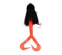 Dilwe Cebo de Pesca de Silicona, Señuelo de Pesca Estable y Resistente, Diseño de Pelo en Alta Mar, Cebo Realista para Agua Salada, Lubina, Trucha, Salmón (Black)