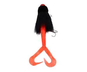 Dilwe Cebo de Pesca de Silicona, Señuelo de Pesca Estable y Resistente, Diseño de Pelo en Alta Mar, Cebo Realista para Agua Salada, Lubina, Trucha, Salmón (Black)