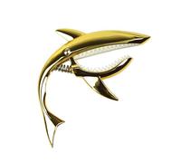 Dilwe Cejilla de Guitarra con Patrón de Tiburón, Cejilla de Metal con Fijación Estable para Guitarras Acústicas y Eléctricas, Almohadilla de Silicona para Protección