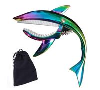 Dilwe Cejilla de Guitarra, Forma de Tiburón de Aleación de Zinc, 13x8,5 Cm (COLORFUL)