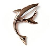 Dilwe Cejilla para Guitarra Shark, Aleación de Zinc, Almohadilla de Silicona (Oro rosa)