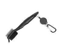 Dilwe Cepillo para Palos de con Cordón Telescópico y Gancho, Herramienta de Limpieza de Cerdas Dobles de Acero y Nailon para Bolsas Zapatos de (Black)