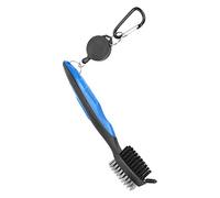 Dilwe Cepillo para Palos de con Cordón Telescópico y Gancho, Herramienta de Limpieza de Cerdas Dobles de Acero y Nailon para Bolsas Zapatos de (Blue)