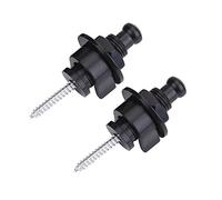 Dilwe Cerraduras de la Correa, 2Pcs Correa Guitarra Cierre de Seguridad Security Lock Strap(Negro)