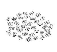Dilwe Charm para Zapatos con Letra y Número Precioso Accesorio Decorativo de PVC para Fiestas Infantiles y Concursos Escolares (WHITE)