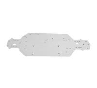 Dilwe Chasis de Coche RC de Aleación de Aluminio Mecanizado CNC 337 X 127 Mm Placa de Actualización de 3 Mm de Espesor para HSP 03001 y 1 10 RC Car Racing Accesorio de Repuesto para Usuarios (Silver)