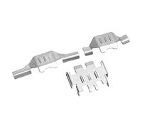 Dilwe Chasis RC, Conjunto de armadura de chasis de acero inoxidable para coche RC 1/18, piezas de actualización de placa de protección duradera para TRX4M 1/18
