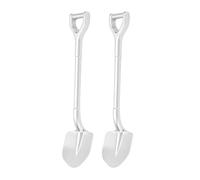 Dilwe Chovela RC de 2 PCS, Decoración de Pala de Metal de Simulación para Accesorios de Decoración de Rastreadores de 1/10 RC (Silver)