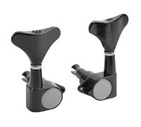 Dilwe Clavijas de Afinación de Guitarra, Clavija de Afinación de bajo Sellada 2L 2R, 4 Afinadores de Cabeza de Acero de Aleación, Accesorios para Instrumentos Negro