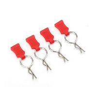 Dilwe Clip de Carcasa de Cuerpo RC + Juego de Soportes de Montaje Pasador de Carcasa Segura Accesorios de Aleación de Aluminio Piezas de Automóvil Adecuadas para Traxxas 1/5 1/8(Rojo)