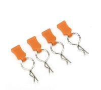 Dilwe Clip de Carcasa de Cuerpo RC + Juego de Soportes de Montaje Pasador de Carcasa Segura Accesorios de Aleación de Aluminio Piezas de Automóvil Adecuadas para Traxxas 1/5 1/8(Naranja)