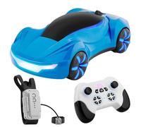 Dilwe Coche De Deriva RC, Coche De Control Remoto Y19 De Control Dual Giratorio De 360 ° 2.4G con Spray Y Luz para Actualizar (Blue)