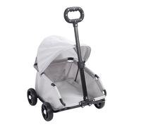 Dilwe Cochecito plegable para mascotas, capota protegida del sol, diseño plegable fácil, cochecito de bebé con 4 ruedas para perros y gatos pequeños, ligero, simple, multifuncional
