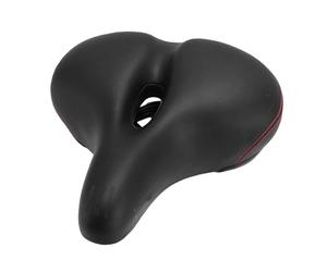 Dilwe Cojín para Asiento de Bicicleta, Sillín Impermeable Antideslizante de Cuero PU con de Acero Amortiguador para Bicicletas de Montaña y Eléctricas