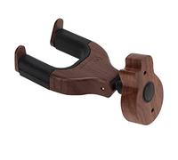 Dilwe Colgador de Pared para Guitarra, Liberación Automática de Bloqueo, Seguro, Estable, Fácil Montaje, con Base de Silicona de Primera Calidad y Nogal Negro, para Decoración de