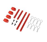 Dilwe Columna de Carcasa a Prueba de Choque de Aleación de Aluminio, Poste del Cuerpo de Automóvil RC de Durabilidad de Largo (Rojo)