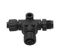 Dilwe Conector NMEA 2000 T Conector N2K tee NMEA2000 T Adaptador 3 Puerto 5PIN M12 Hilo con ABS+Metal para NMEA 2000 NECHOS Lowrance Simrad B y G Navico