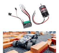 Dilwe Conjunto de Motor ESC Cepillado, ESC de Corriente Alta 320A con 550 10 Teeth Motor para Autos RC de 1/8 1/10 a Escala, 2-3s Lipo con BEC