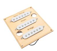 Dilwe Conjunto de Recolección de Bobina única, Alnico 5, Equipado con Piezas de Polo Compensadas, Adecuadas para Guitarras Eléctricas (SILVER)