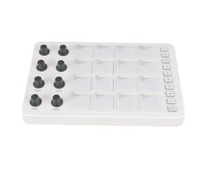 Dilwe Controlador de Batería MIDI Portátil con 16 Almohadillas Retroiluminadas RGB, Repetición de Notas para Productores de Música que Viajan