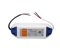 Dilwe Controlador LED 72W Fuente de Alimentación IP67 a Prueba de Agua, Entrada CA 90 240V Salida CC de 12V con Enchufe de 3 Clavijas Cable de 3. Pies para Tira de Luz LED Bombilla