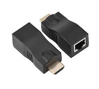 Dilwe Convertidor HDMI a RJ45, 30M Extensor de Cable Único sin Pérdida, 4k * 2k Adaptdaor de Conversión HDMI a RJ45, Admite HDMI1.4 3D 1080P, Plug and Play, Transmisión Estable