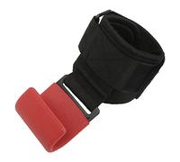 Dilwe Correas de Peso Muerto, Ganchos de Elevación Resistentes con Correas Gruesas, Ganchos de Acero para Protección de las Palmas, Empuñaduras Antideslizantes para Entrenamiento en el Gimnasio (rojo)