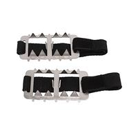 Dilwe Crampones de 10 Dientes, Cubiertas para Zapatos de Nieve y Hielo de Acero Inoxidable para Actividades de Invierno Al Aire, con Tracción Antideslizante para Botas de Montaña y