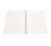 Dilwe Cuaderno de Papel de Manuscrito Musical de 50 Páginas, Papel de Escritura en Pentagrama para Escritores de Canciones, con 4 Diseños de Portada únicos Piano Negro (patrón de oso amarillo)