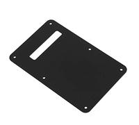 Dilwe Cubierta de Cavidad de Trémolo de Guitarra Estilo ST, Placa Trasera de Metal con 6 Tornillos para Reemplazo y Protección de Golpeador de Guitarra Eléctrica (BLACK)