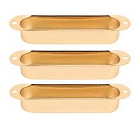Dilwe Cubierta de pastilla cerrada, cubierta de pastilla de latón para bobina simple, carcasa cerrada con fácil instalación, para guitarra eléctrica (GOLD)