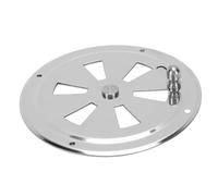 Dilwe Cubierta de Ventilación de Aire con Rejilla Redonda, Placa de Ventilación de Cabina de Acero Inoxidable 304 con Apertura de Perilla Lateral, Control de Flujo de Aire, Diseño de Parrilla para