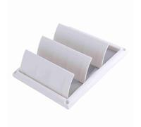 Dilwe Cubierta de Ventilación de Retorno, Rejilla de Plástico con Mosquitera Automática y Solapas Regulables, Ideal para Conductos de Pared y Techo de 20x20 Cm Ventilación del Hogar (20 * 20CM)