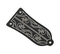 Dilwe Cubierta para de Guitarra, Placa de Metal de Hierro Negro con Decoración de Patrón y Tornillos, para Accesorios de Repuesto de Guitarra de 3 Orificios