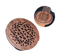 Dilwe Cubierta para Orificio de Sonido de Guitarra, Bloqueador de Retroalimentación y Protector de Madera de Caoba para Guitarras Folk Acústicas, con Borde de Espuma Suave y Diseño de (4)