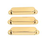 Dilwe Cubiertas para Pastillas de Guitarra, 3 Piezas de Cobre para Pastillas de Bobina Simple de Guitarra Eléctrica para Reemplazo (GOLD)