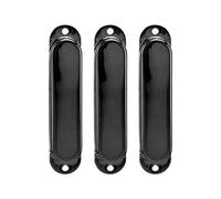 Dilwe Cubiertas para Pastillas de Guitarra, 3 Piezas de Cobre para Pastillas de Bobina Simple de Guitarra Eléctrica para Reemplazo (BLACK)