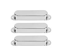 Dilwe Cubiertas para Pastillas de Guitarra, 3 Piezas de Cobre para Pastillas de Bobina Simple de Guitarra Eléctrica para Reemplazo (SILVER)