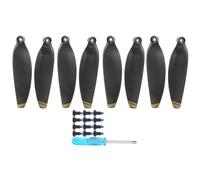 Dilwe - Cuchilla de Drone, Hélices de repuesto ligeras de calidad superior para Mini, diseño de alto rendimiento para una fácil instalación y un empuje mejorado (oro negro)
