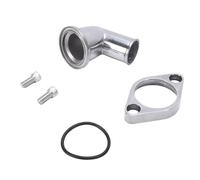 Dilwe Cuello de Agua de 90 Grados Carcasa de Termostato de Aluminio Pulido Diseño Giratorio Sello de Junta Tórica Incluye Pernos para V8 1955 a 1986 Manguera de 1 1 2 Pulgadas